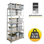 Polica metal medijapan 180x90x45cm 5x175kg