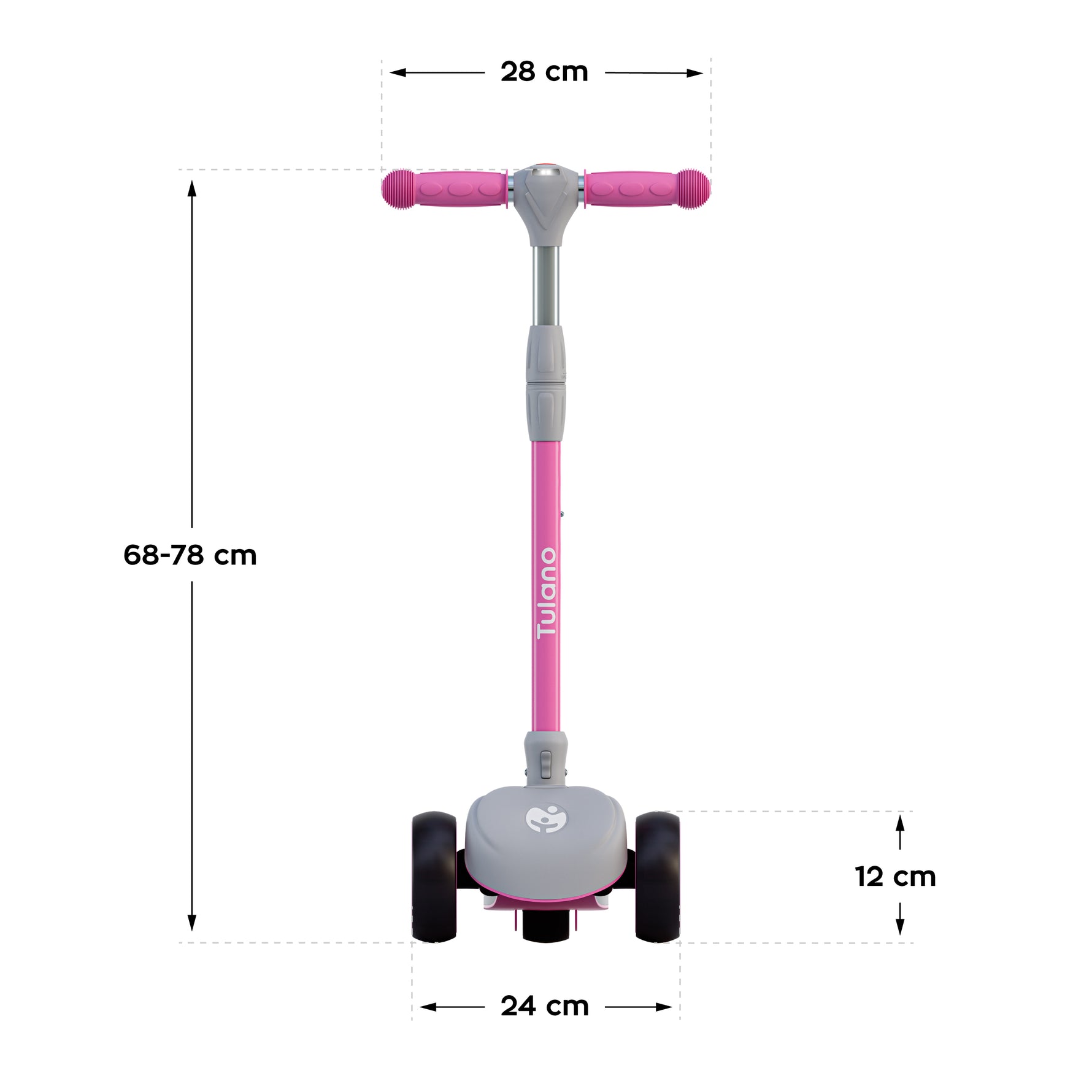 Sklapajući dečiji trotinet Tulano Rookie 15 Pink