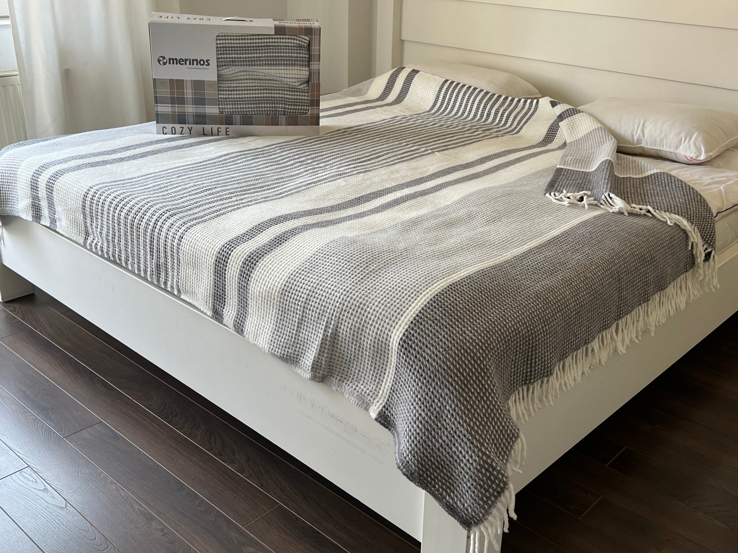 Ćebe Cozy Viktorija 180x220cm Dezen - Selay Gri - Akril/Pamuk