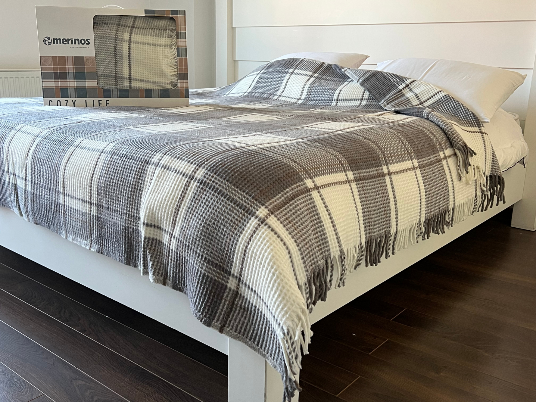Ćebe Cozy Viktorija 150x200cm Dezen - Mila Antrasit  Akril/Pamuk