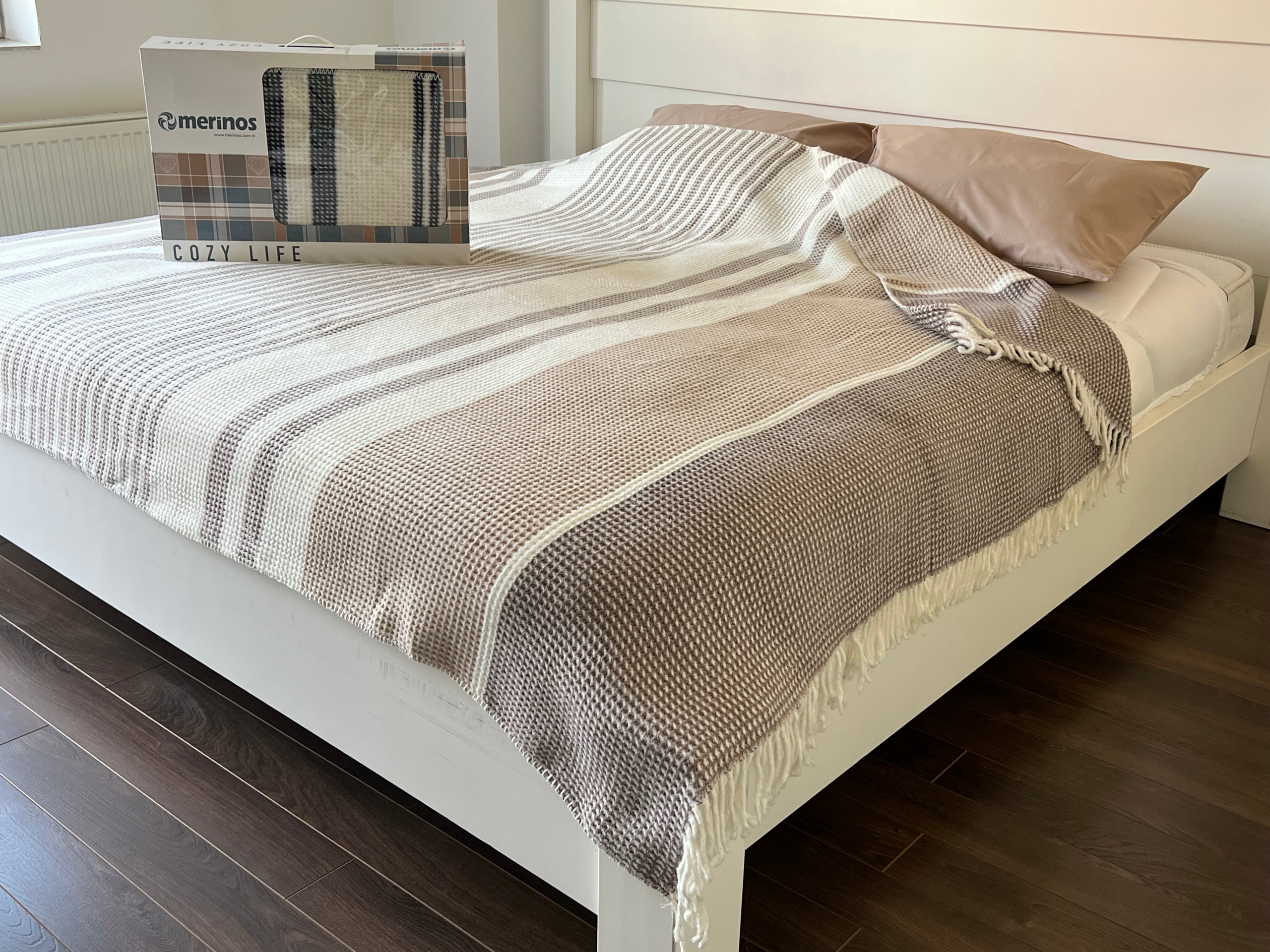 Ćebe Cozy Viktorija 180x220cm Dezen - Selay Bej - Akril/Pamuk