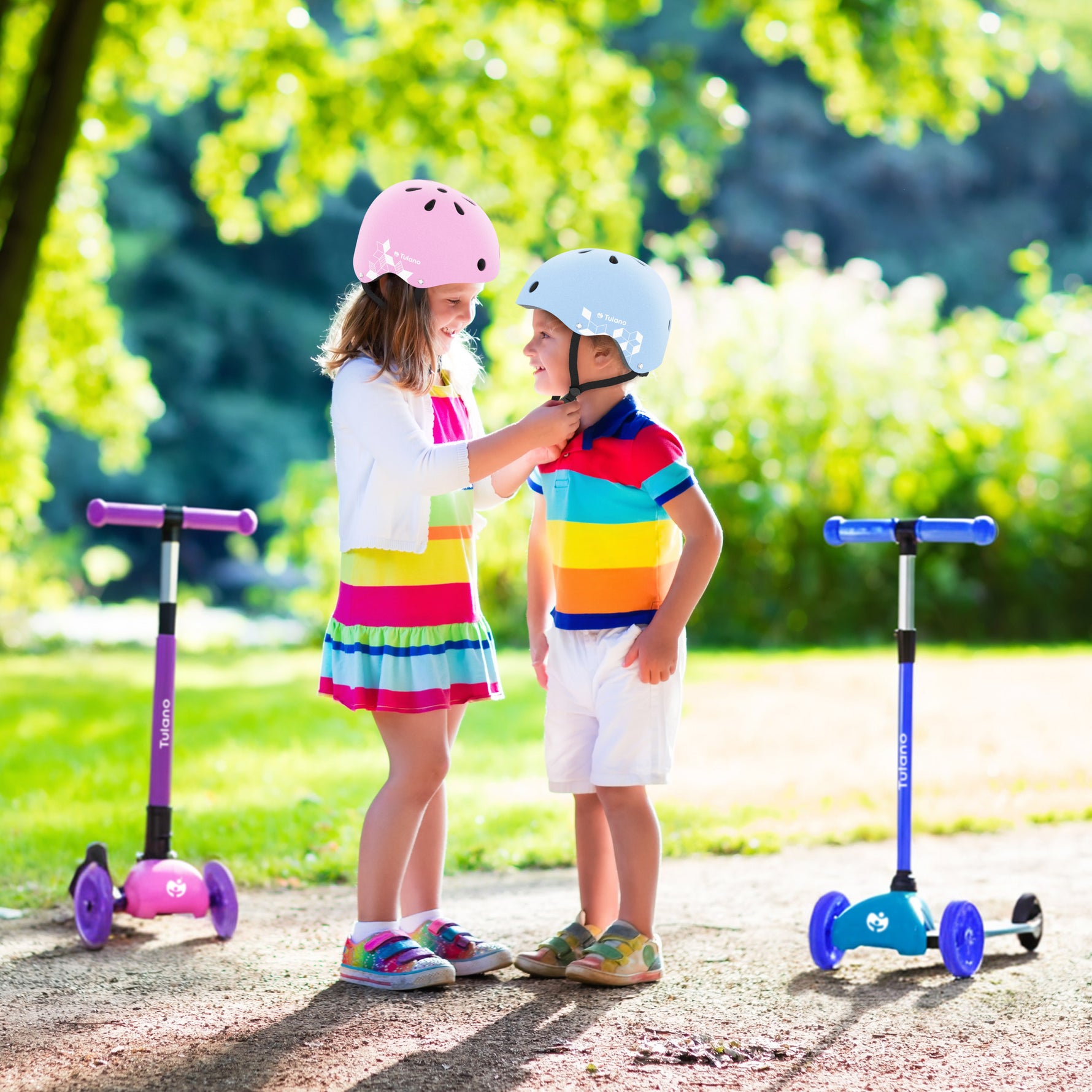 Zaštitna dečija kaciga Tulano Turtle 35 Plava