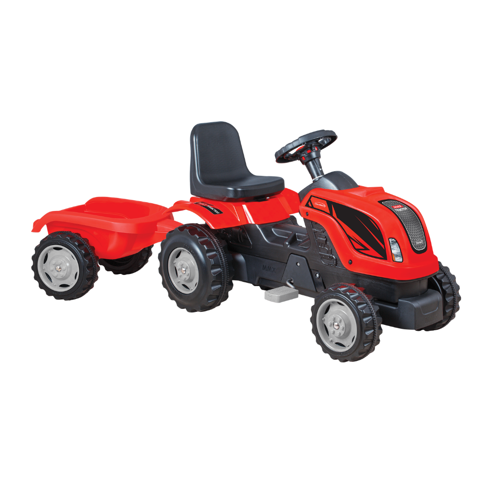 956 Playtime deciji traktor sa prikolicom crvena