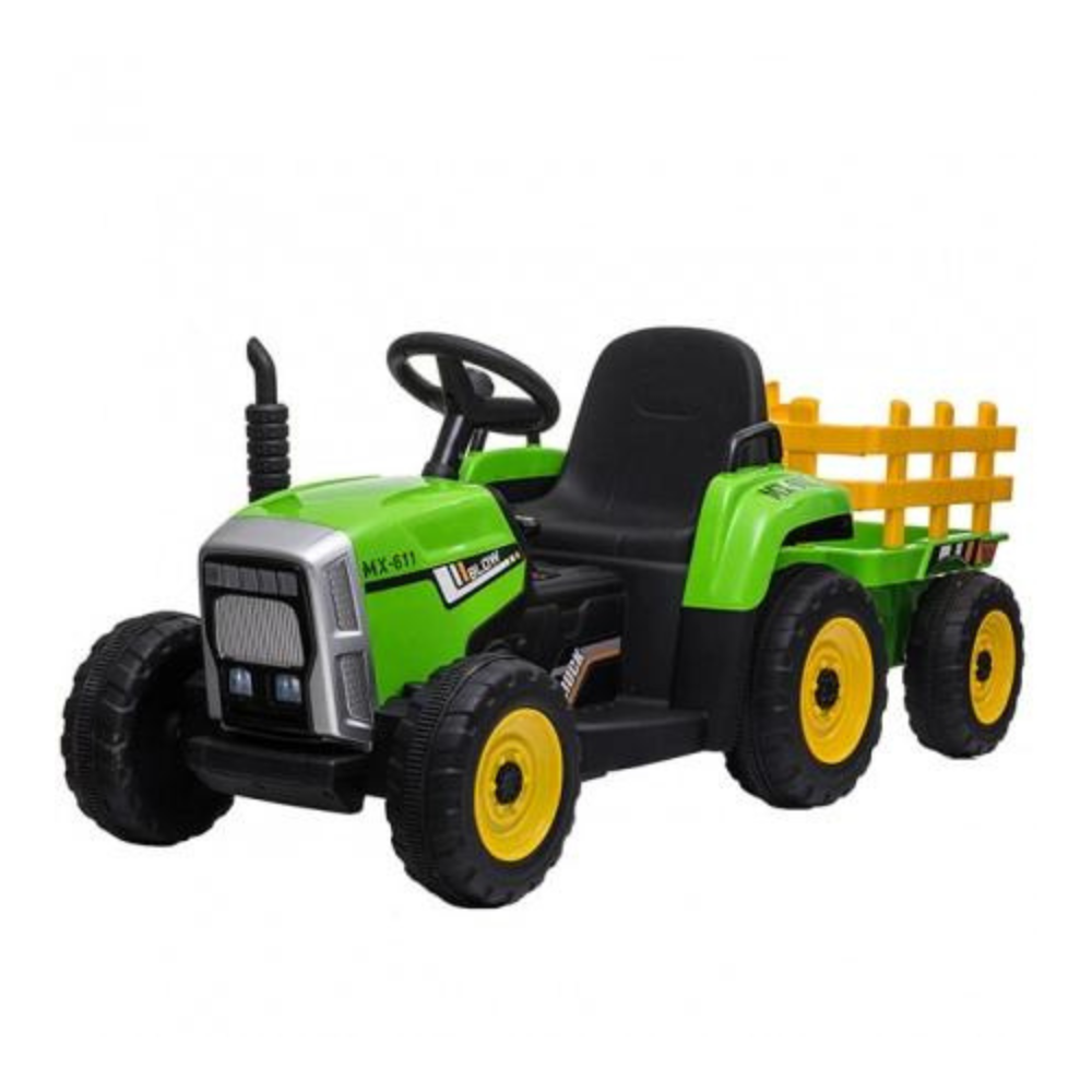 261 Dečiji traktor sa prikolicom zelena