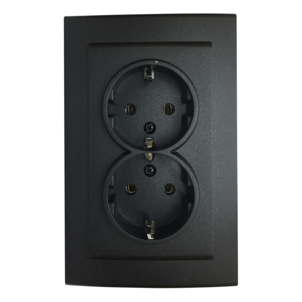 Dupla utičnica, crna