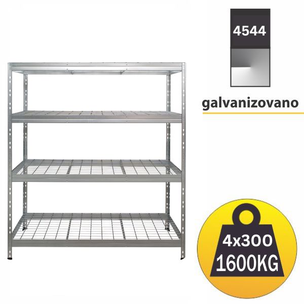 Metalna žičana polica 180x160x45cm 4x300kg