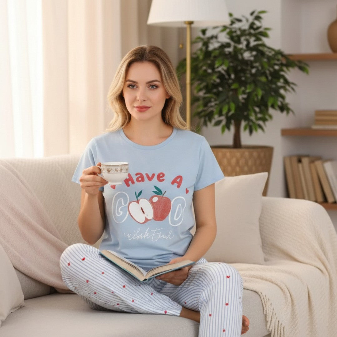 Ženska pidzama-komplet L veličina Apple