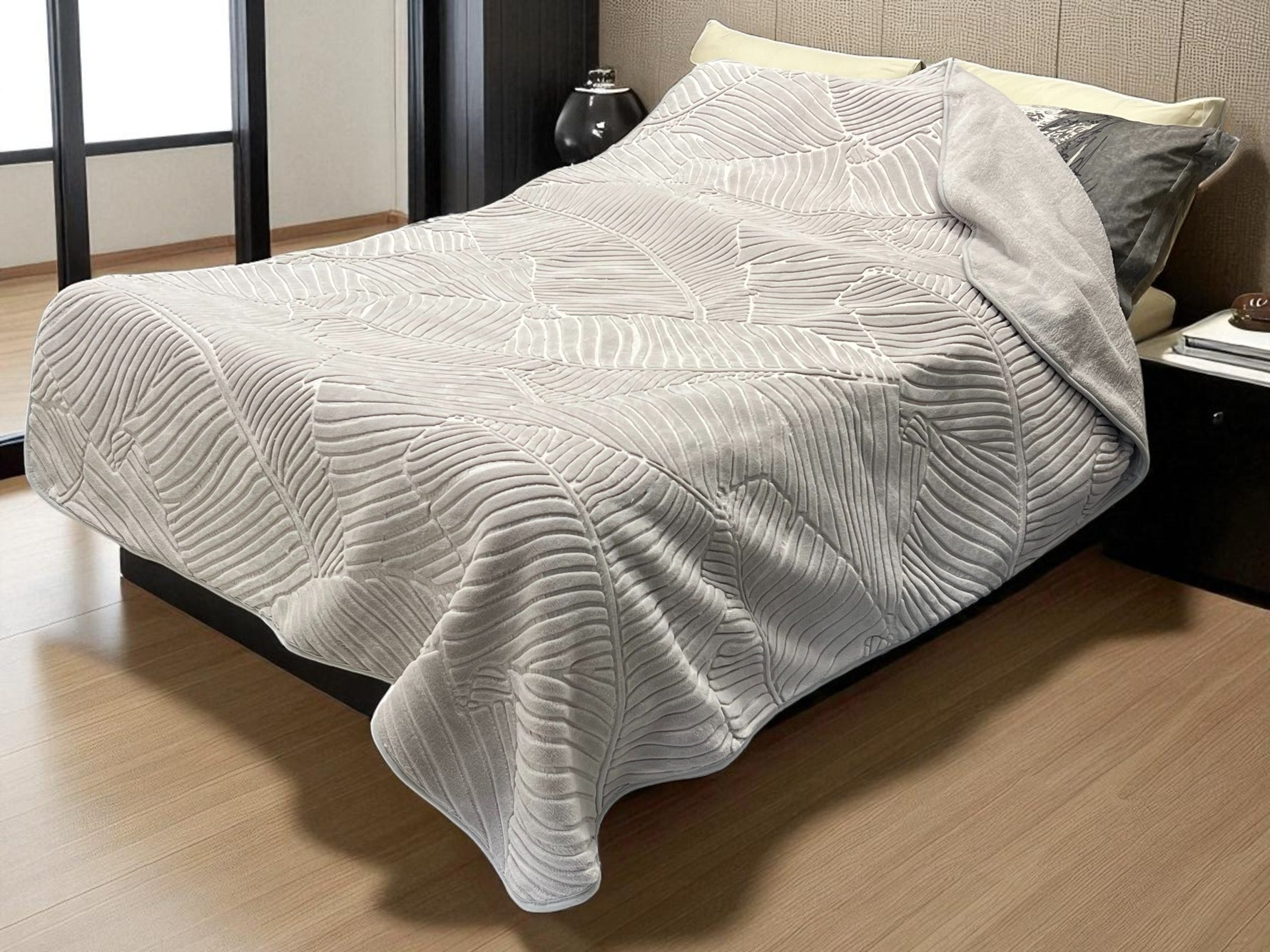 Ćebe 160x220cm Merinos List siva boja