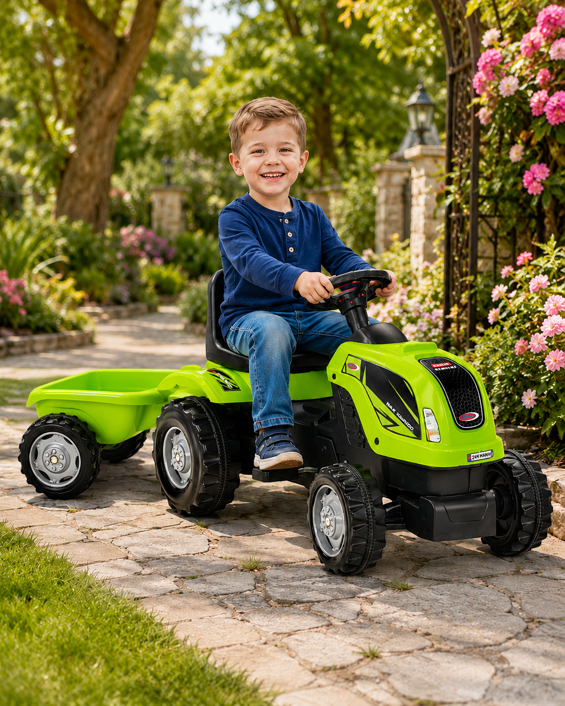 956 Playtime – Dečiji Traktor na Pedale sa Prikolicom više boja