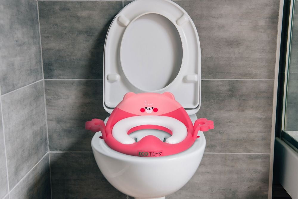 Adapter za wc šolju sa rukohvatima, Pink, ECOTOYS