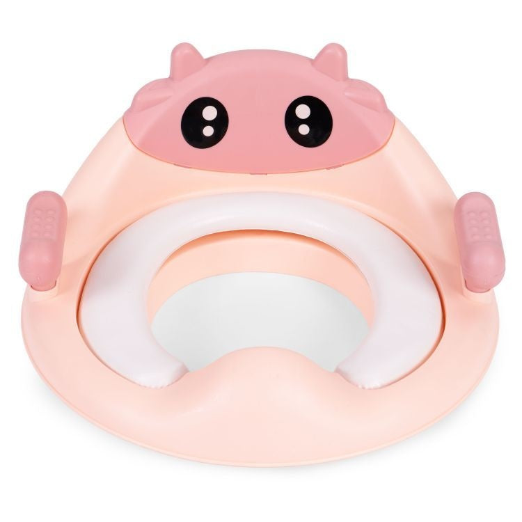 Adapter za WC šolju sa stepenicama i platformom za decu, roze, ECOTOYS