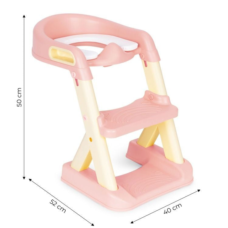 ADAPTER ZA WC ŠOLJU ZA DECU SA STEPENIKOM ECOTOYS PINK