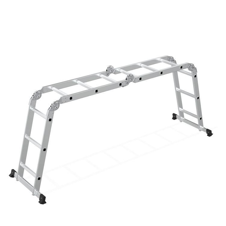 Aluminijumske višenamenske merdevine 4x3, sa šarkama, sklopive, nosivost 150 kg, ModernHome