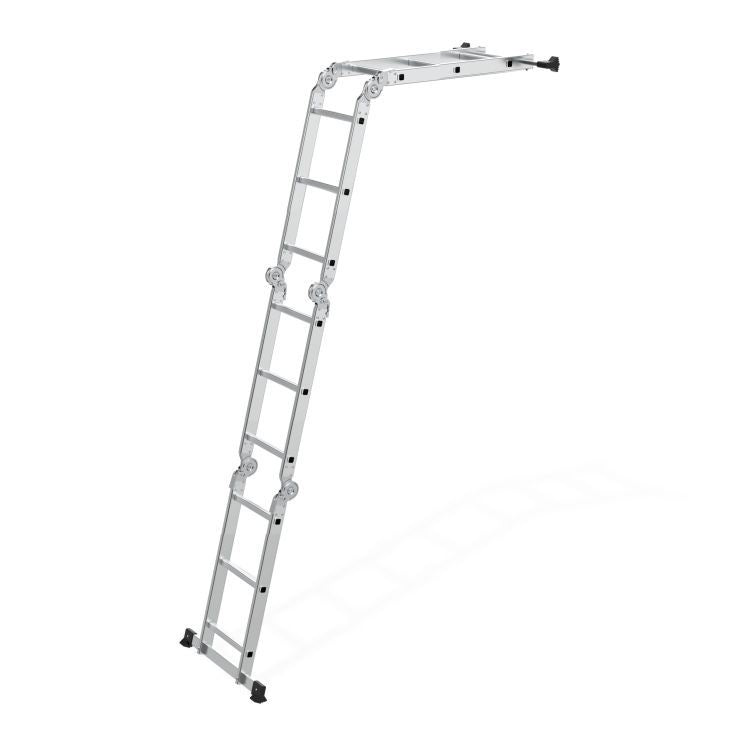 Aluminijumske višenamenske merdevine 4x3, sa šarkama, sklopive, nosivost 150 kg, ModernHome