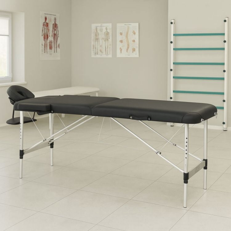 Aluminijumski masažni i rehabilitacioni sto, 2-sekcioni, sklopivi u kofer + torba - ModernHome