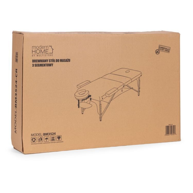 Aluminijumski masažni i rehabilitacioni sto, 3-sekcioni, sklopivi u kofer + torba - ModernHome