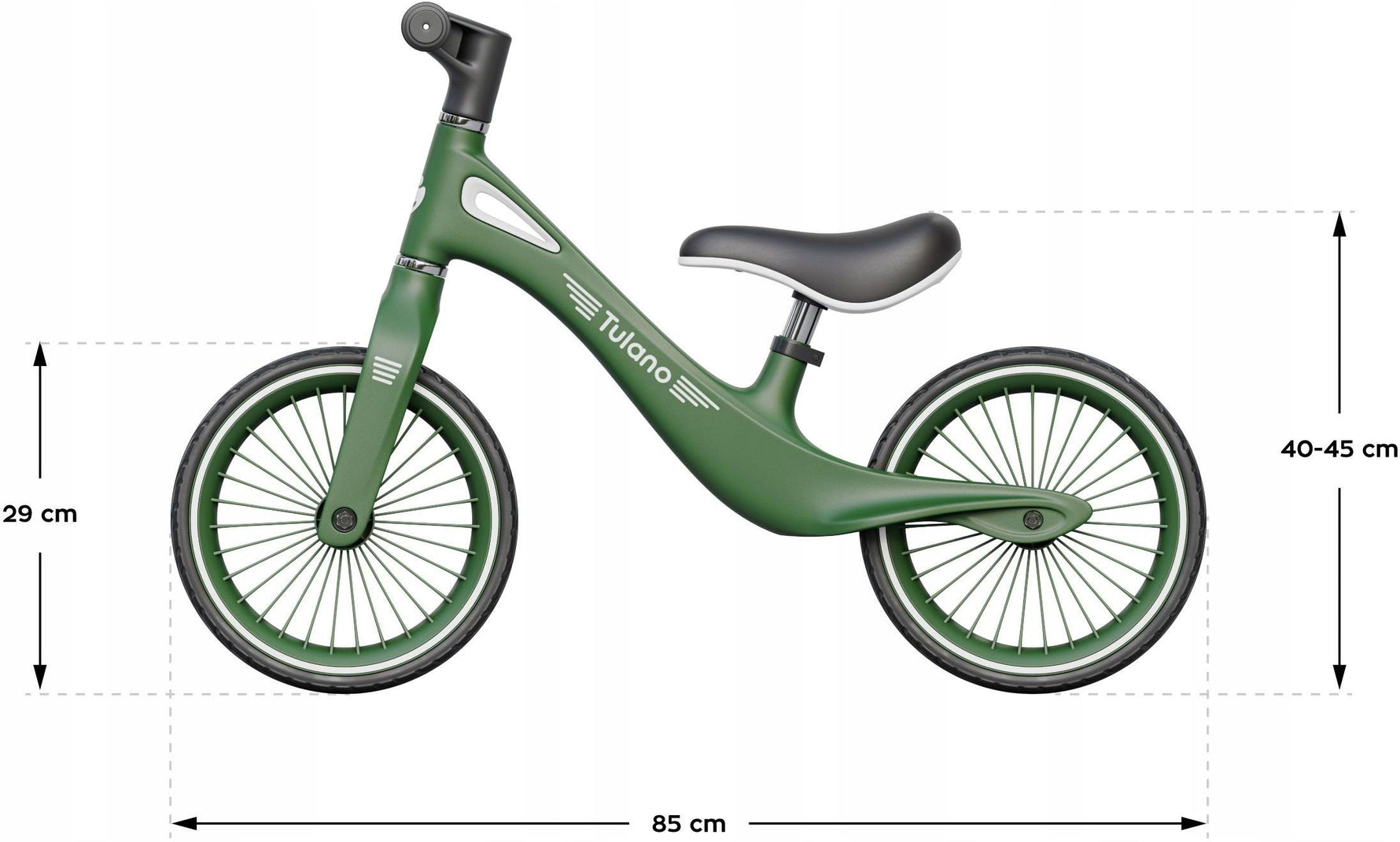 Dečiji balance bike Tulano Route Zeleni, uzrast 2+