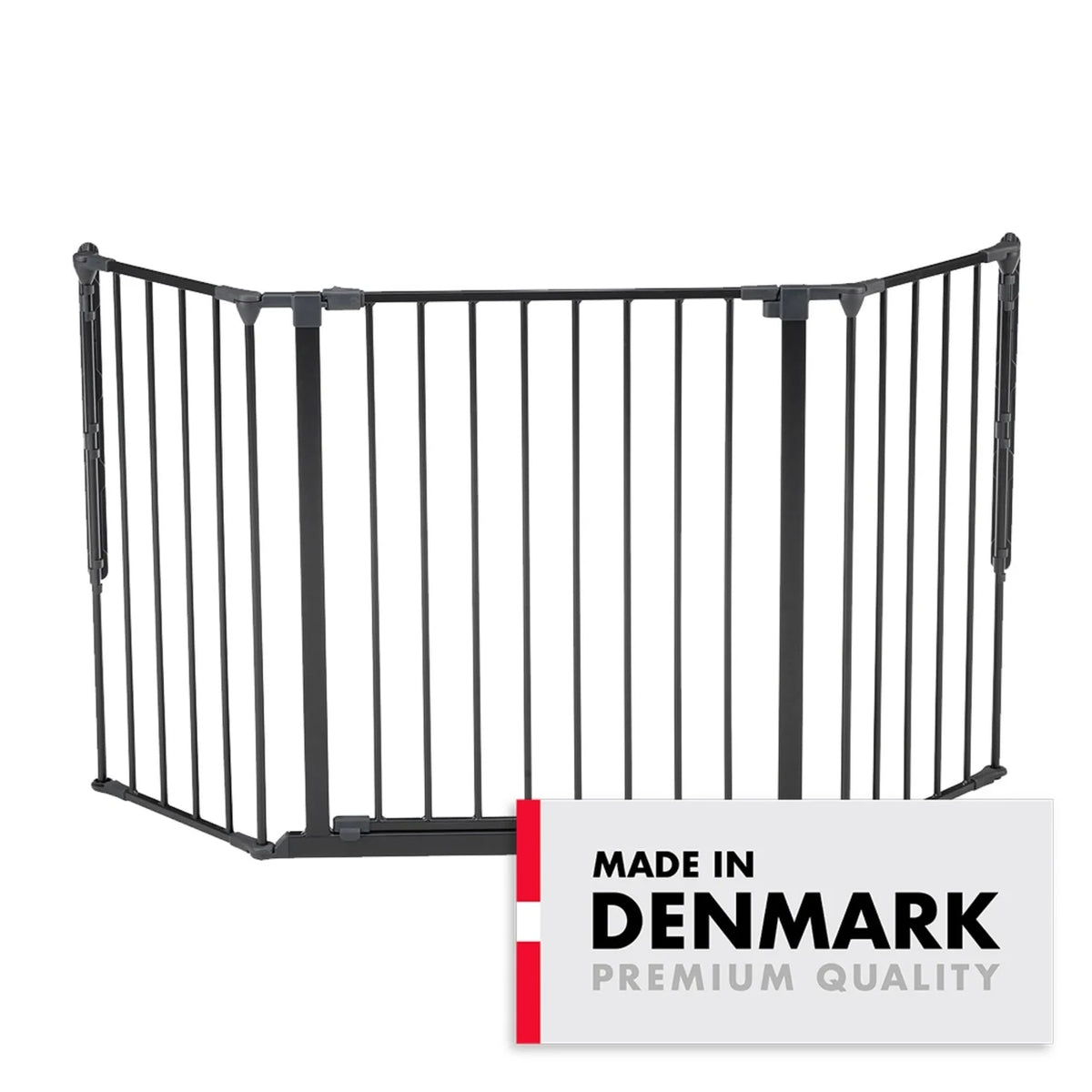 BabyDan Flex M sigurnosna ogradica 90–146 cm crna, zidna montaža