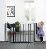 BabyDan Flex M sigurnosna ogradica 90–146 cm crna, zidna montaža