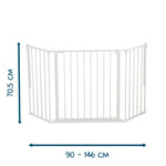 BabyDan Flex M sigurnosna ogradica 90–146 cm bela, zidna montaža