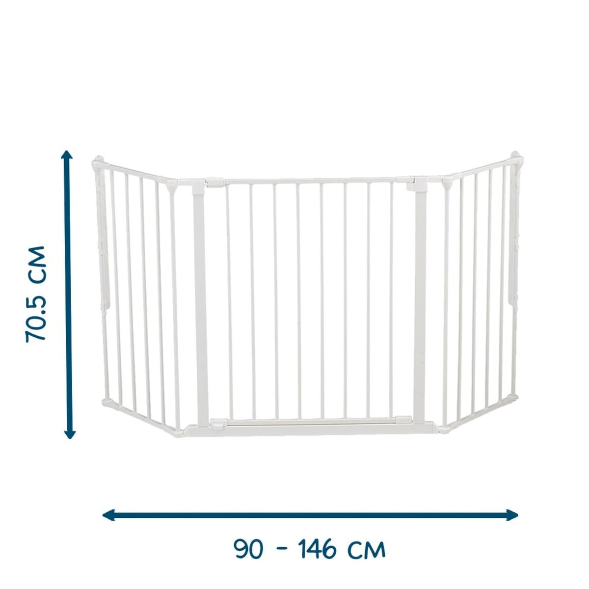 BabyDan Flex M sigurnosna ogradica 90–146 cm bela, zidna montaža