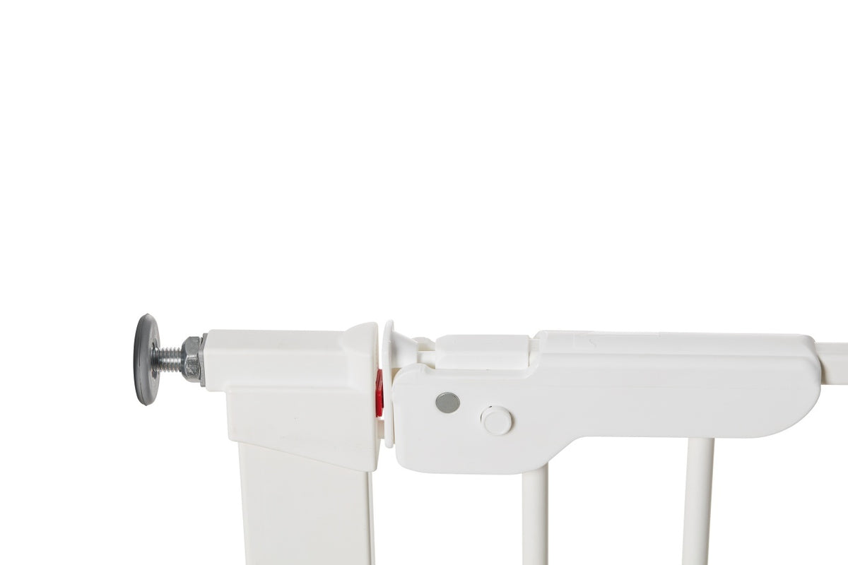 BabyDan Premier sigurnosna ogradica Extra Wide 126–132 cm bela, Safety gate bez bušenja