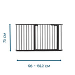 BabyDan Premier sigurnosna ogradica Extra Wide 126–132 cm crna, Safety gate bez bušenja