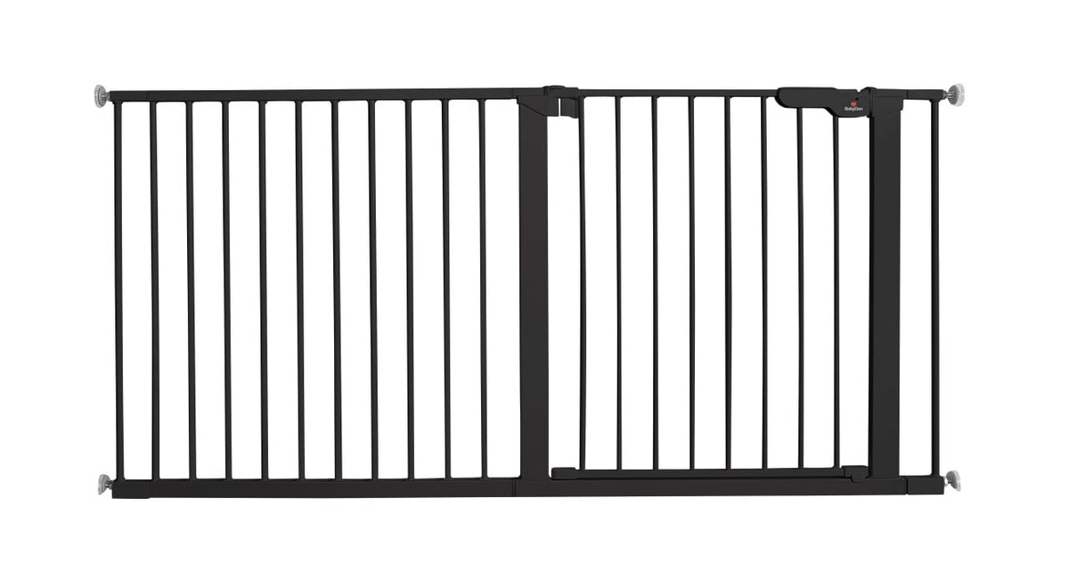 BabyDan Premier sigurnosna ogradica Extra Wide 151–158 cm crna, bez bušenja