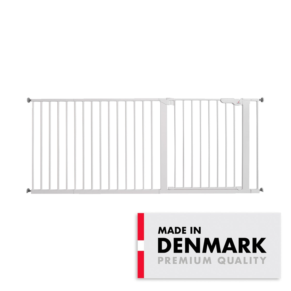 BabyDan Premier sigurnosna ogradica Extra Wide 178–183 cm bela, bez bušenja