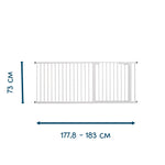 BabyDan Premier sigurnosna ogradica Extra Wide 178–183 cm bela, bez bušenja