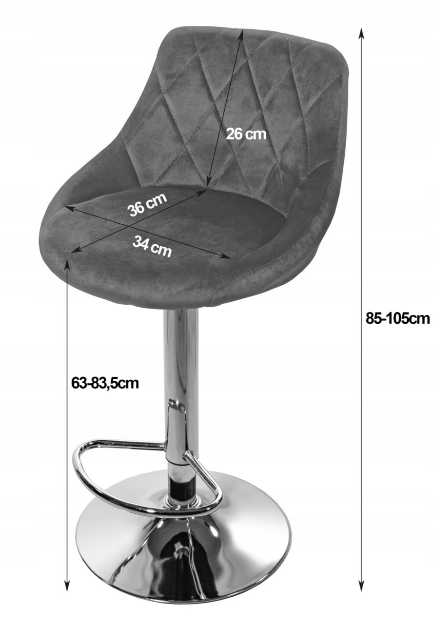 Barska stolica Kast black / black baza