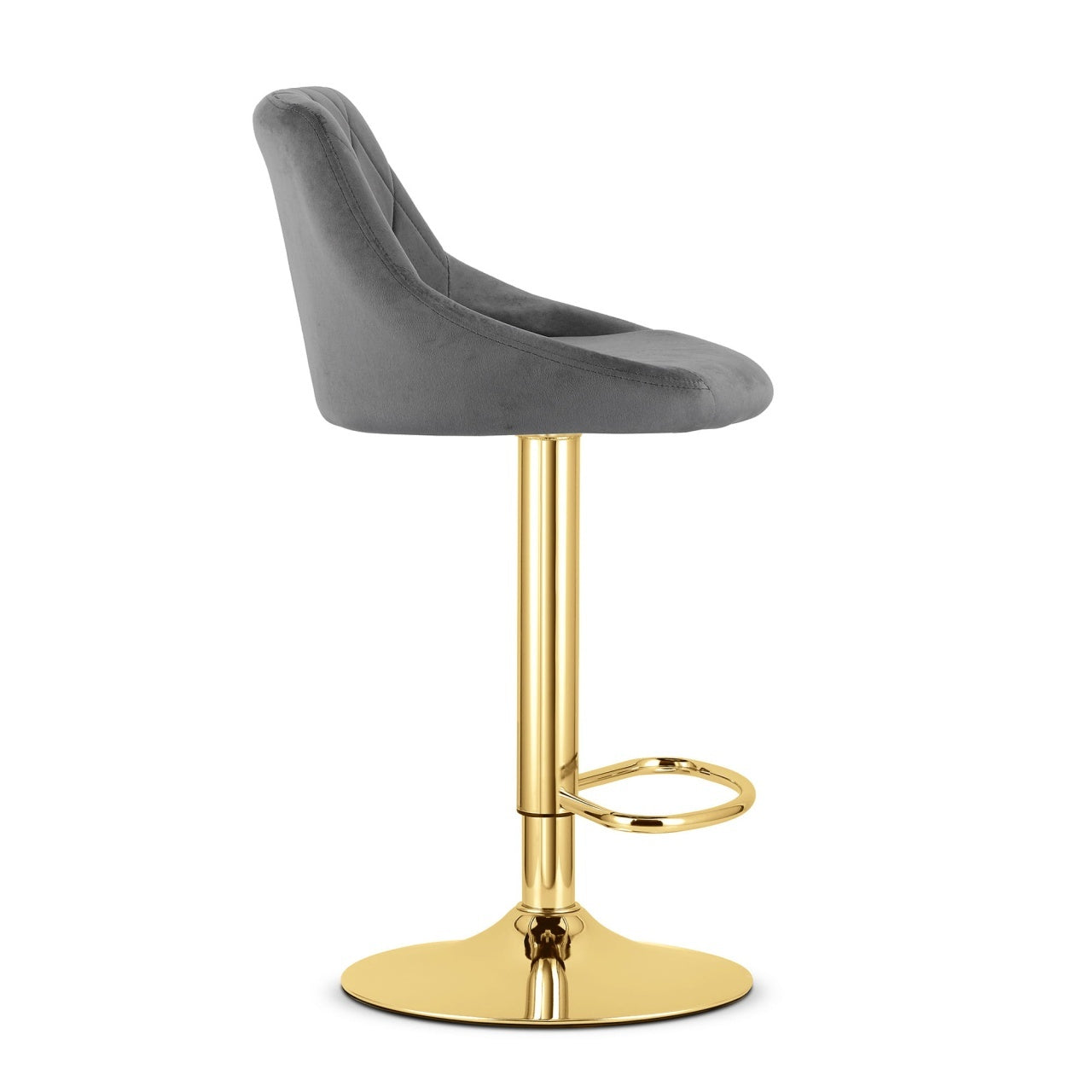 Barska stolica Kast grey / gold baza
