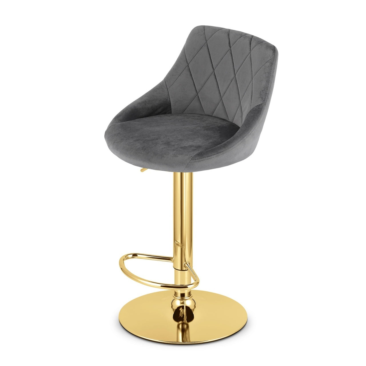 Barska stolica Kast grey / gold baza