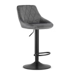 Barska stolica Kast grey velvet