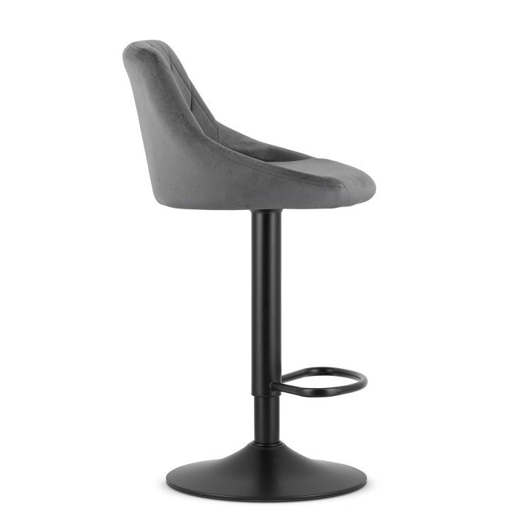 Barska stolica Kast grey velvet