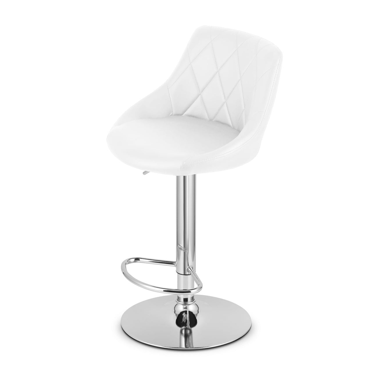 Barska stolica Kast white eco / chrom baza