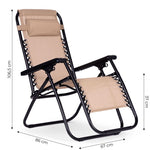 BAŠTENSKA FOTELJA ZERO GRAVITY BEIGE