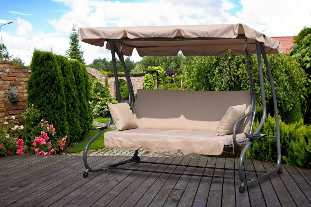 Baštenska ljuljaška - ležaljka 2u1 beige