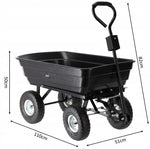 Baštenska/transportna kolica Garden Line, 300 kg, 75 L Black