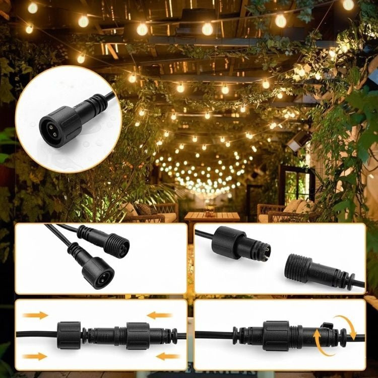 Baštenske LED lampice 15 m (25 sijalica) sa 9 režima osvetljenja, 9 W