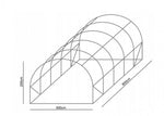 Baštenski plastenik tunel 5-segmentni Zeleni 8 x 3 x 2 M