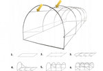 Baštenski plastenik tunel 5-segmentni Zeleni 8 x 3 x 2 M
