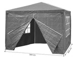 Baštenski šator, 3x3 m, 4 stranica, gray, MultiGarden