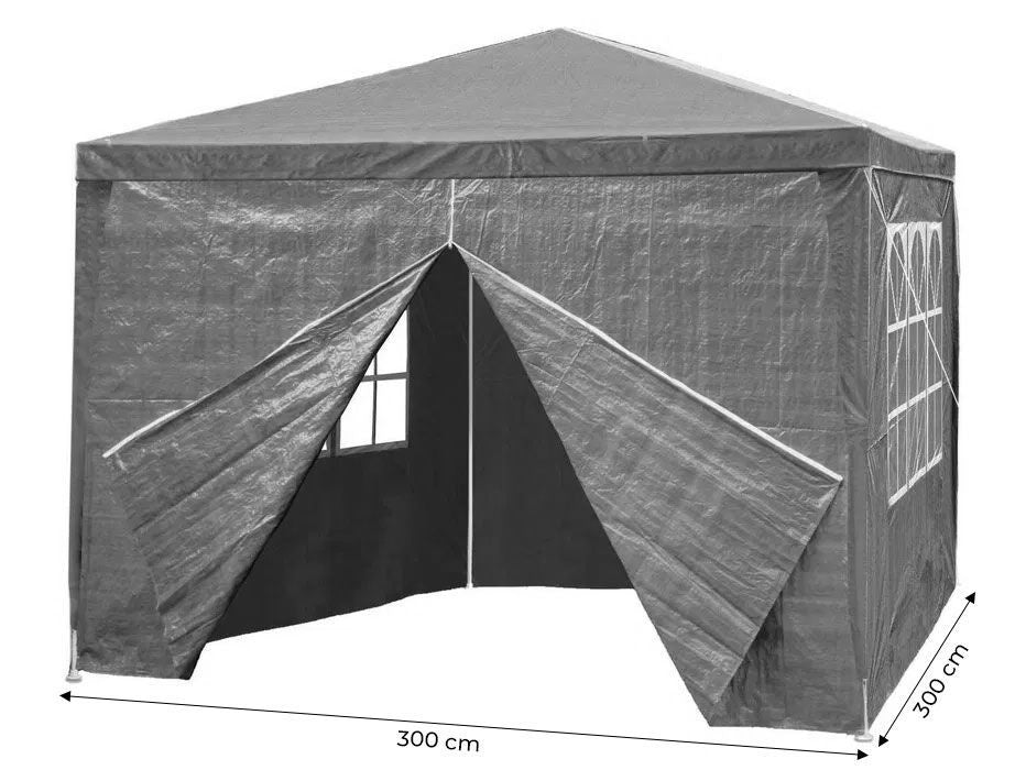 Baštenski šator, 3x3 m, 4 stranica, gray, MultiGarden