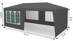 Baštenski šator, 3x6 m, 6 stranica, gray, MultiGarden