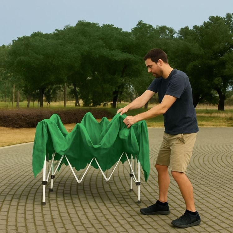 Baštenski šator/paviljon 3×3 m, automatski rasklopiv, sa 4 bočne stranice zeleni – MultiGarden