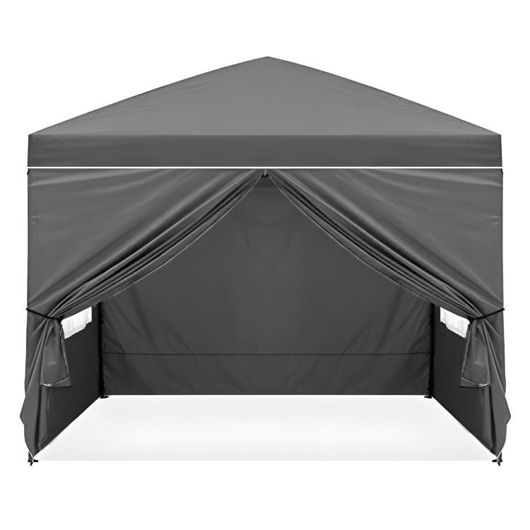 Baštenski šator/paviljon 3×3 m, automatski rasklopiv, sa 4 bočne stranice crni – MultiGarden