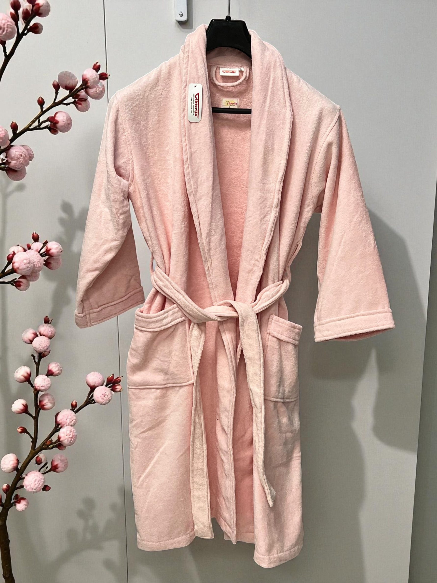 Bade Mantil Frotir - XXXL veličina Model G Roze boja