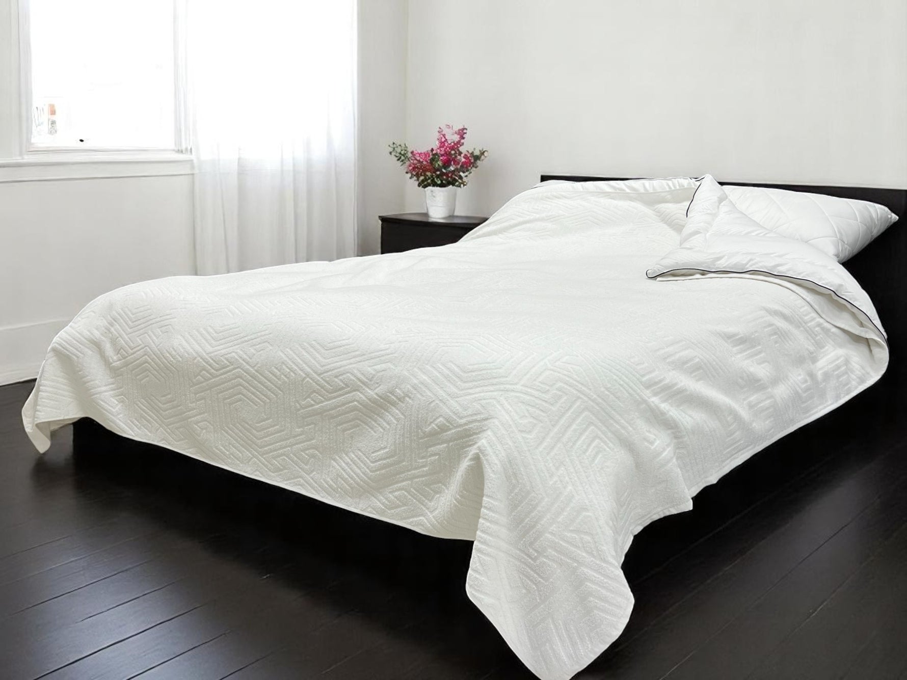 Frotirni prekrivač Winter 400g/m2 200x200cm Bela boja
