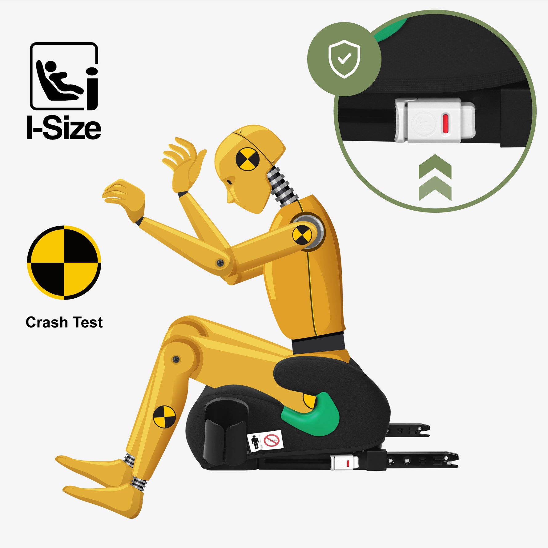 Auto sedište za decu sa isofix-om 125-150cm Tulano Cabby 35 Graphite